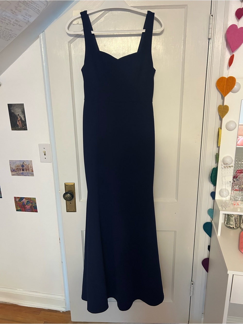 Lulu's Navy Sleeveless Fitted Maxi Dress